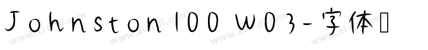 Johnston100 W03字体转换